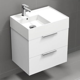 Bathroom Vanity Modern Bathroom Vanity, Wall Mount, 24